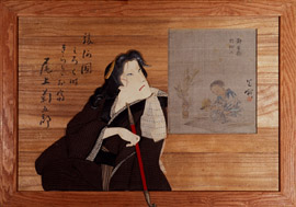 「押絵行灯」２点公開　歌舞伎の一場面描く細工物　野田市郷土博