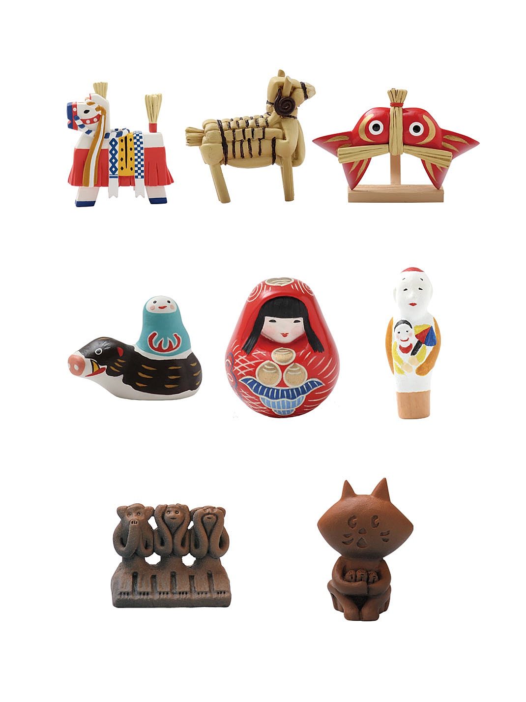 日本全国まめ郷土玩具蒐集 12個セット - 置物